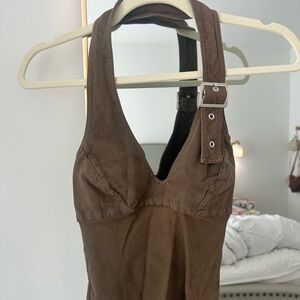 Zara Halter Top with Buckle Detail